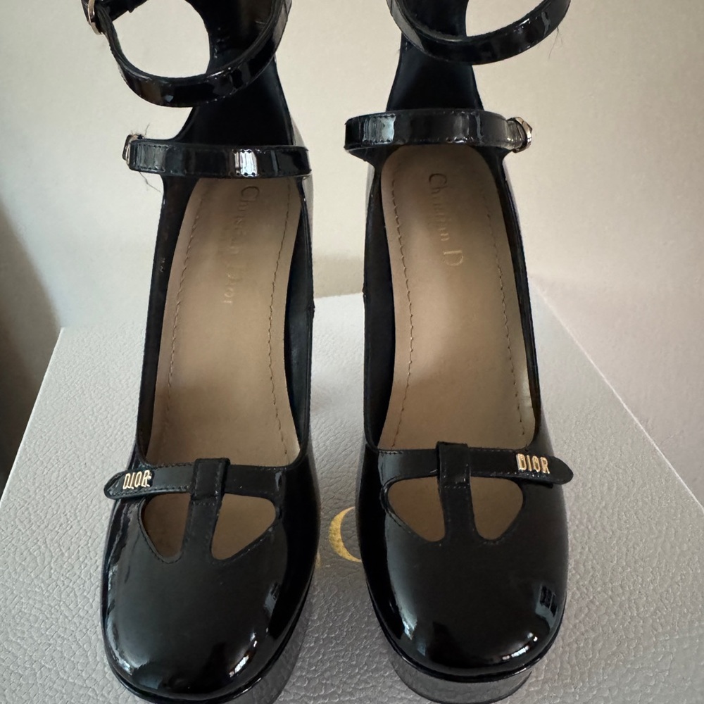 Dior Black Patent Leather Heels